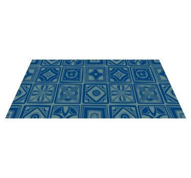 Alfombra vinílica hidráulica geométrico decorativo - TenVinilo
