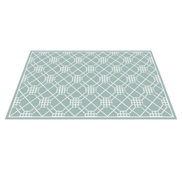 Alfombra vinílica hidráulica simetría de mosaico geométrico - TenVinilo