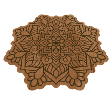 Alfombra vinílica mandala complejidad del mandala - TenVinilo