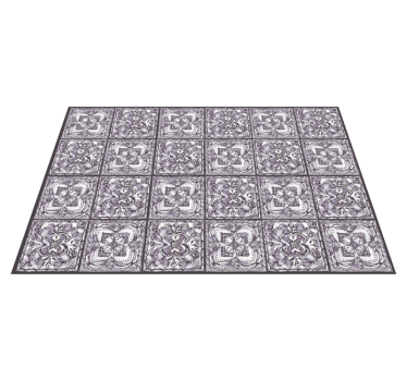 Alfombra vinílica hidráulica azulejos monocromáticos - TenVinilo