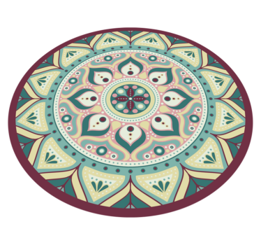Alfombra de vinilo redonda con mandala - TenVinilo