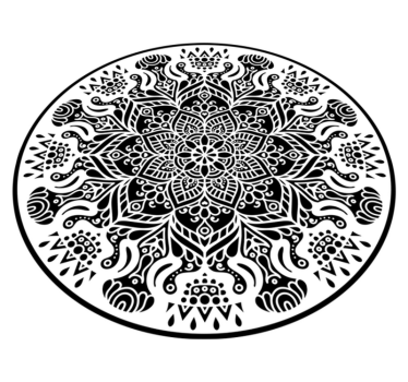 Alfombra vinílica mandala intrincado diseño de mandala - TenVinilo