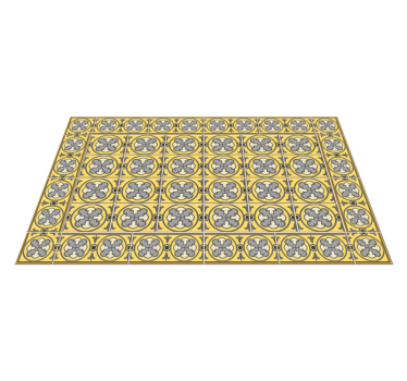 Alfombra vinílica hidráulica mediterráneo adornado - TenVinilo