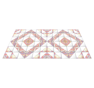 Alfombra vinílica hidráulica mosaico mandala - TenVinilo
