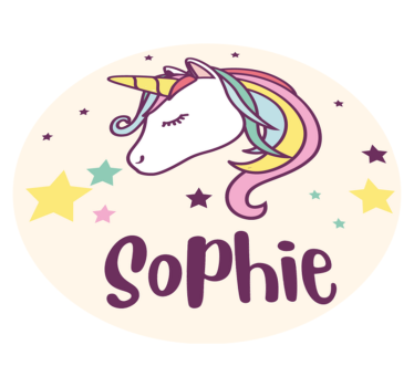 Alfombra de vinilo con unicornio personalizable - TenVinilo