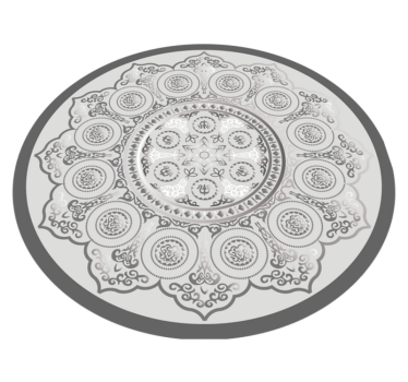 Alfombra vinílica mandala superposición de patrón de mandala - TenVinilo
