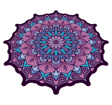 Alfombra de vinilo mandala Patrón de mandala boho - TenVinilo