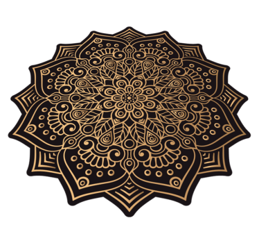 Alfombra vinílica mandala superposición intrincada - TenVinilo