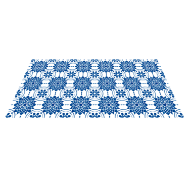 Alfombra vinílica hidráulica medallón ornamental - TenVinilo