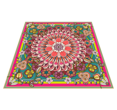 Alfombra vinilo geométrica de mandala - TenVinilo