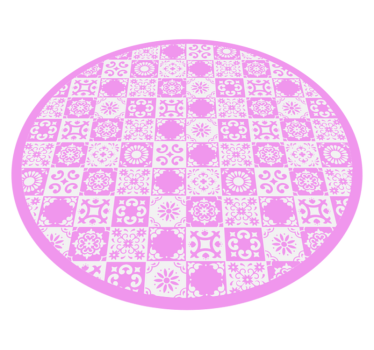 Alfombra vinílica mandala círculo inspirado en mandala - TenVinilo