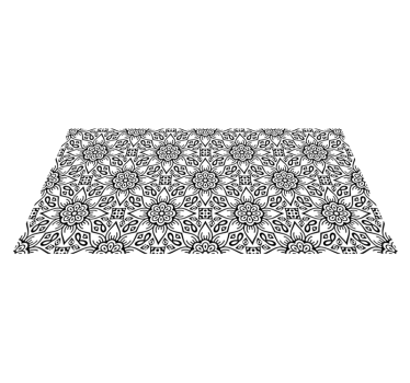 Alfombra vinílica mandala motivo botánico - TenVinilo