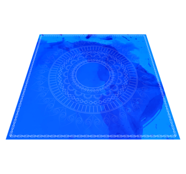 Alfombra vinílica mandala círculo de meditación mandala - TenVinilo
