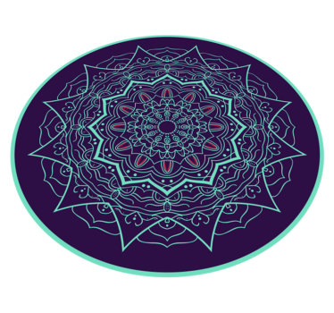 Alfombra vinílica mandala diseño de círculo mandala - TenVinilo