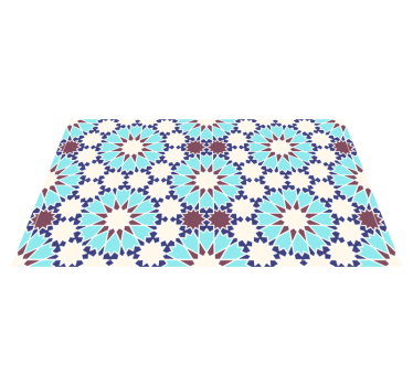Alfombra vinílica mosaico Marroquí azul - TenVinilo