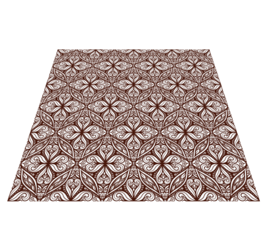 Alfombras vinilo hidráulica azulejos marrones - TenVinilo