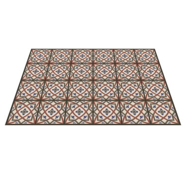 Alfombra vinílica hidráulica patrón mediterráneo - TenVinilo