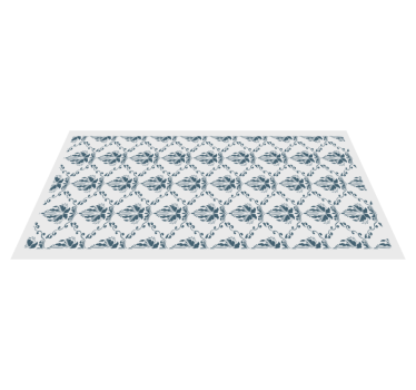 Alfombra vinílica hidráulica elegante motivo de follaje - TenVinilo