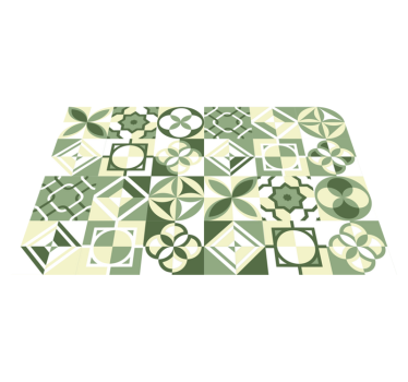 Alfombra vinílica hidráulica inspiración en azulejos - TenVinilo
