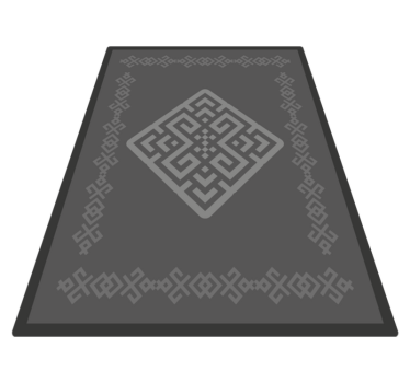 Alfombra vinílica étnica étnico rectangular gris - TenVinilo