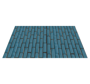 Alfombra vinílica hidráulica modelado de ladrillo - TenVinilo