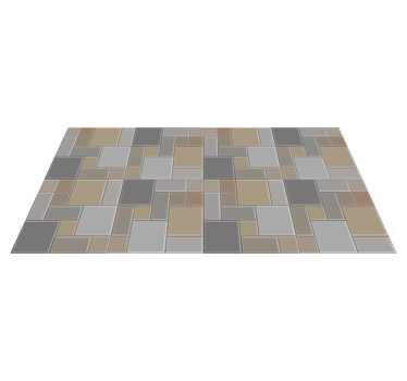 Alfombra vinílica hidráulica mosaico geométrico - TenVinilo