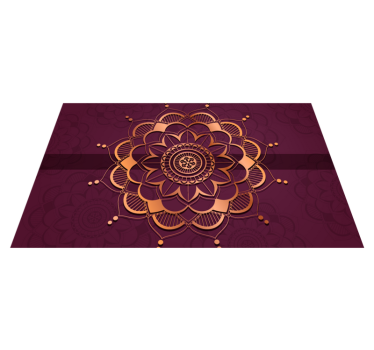 Alfombra vinílica mandala adorno de piso mandala - TenVinilo
