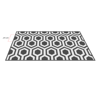 Alfombra hidráulica vinílica azulejos grises - TenVinilo