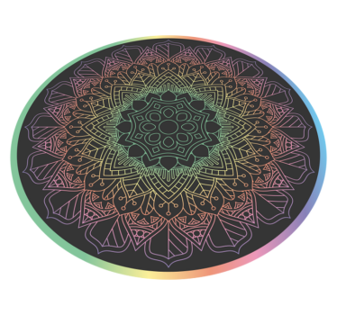 Alfombra vinílica mandala meditación mandala - TenVinilo