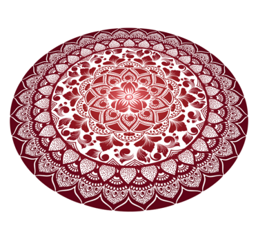 Alfombra vinílica mandala intrincado emblema de mandala - TenVinilo
