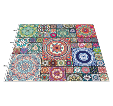 Alfombra vinílica mandala patrones de mandalas - TenVinilo