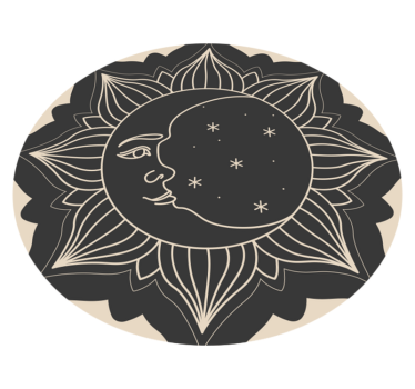 Alfombra vinílica mandala sol y luna - TenVinilo
