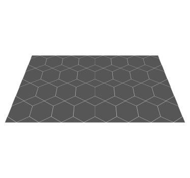 Alfombra vinílica hidráulica azulejos hexagonales - TenVinilo