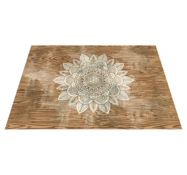 Alfombra vinílica mandala punto focal mandala - TenVinilo