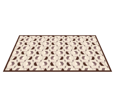 Alfombra vinílica dormitorio Hexágonos beige - TenVinilo