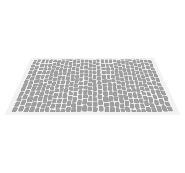 Alfombra vinílica hidráulica celosía monocromática - TenVinilo