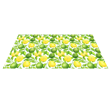 Alfombra vinilo cocina limas y limones - TenVinilo
