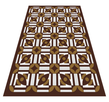 Alfombra vinílica hidráulica disposición geométrica - TenVinilo