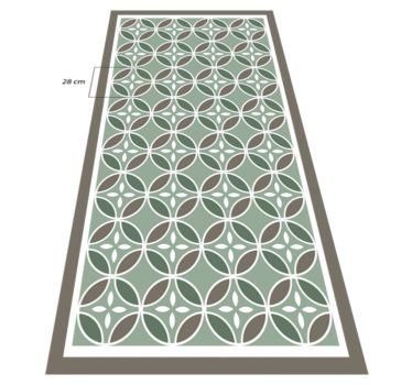 Alfombras vinílica cocina azulejos Beija verde - TenVinilo
