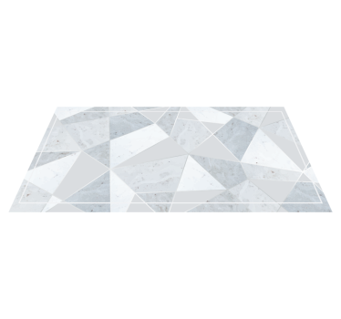 Alfombra vinílica comedor gris abstracta - TenVinilo