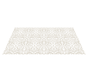 Alfombras vinílicas de azulejos Ornamental blanco - TenVinilo