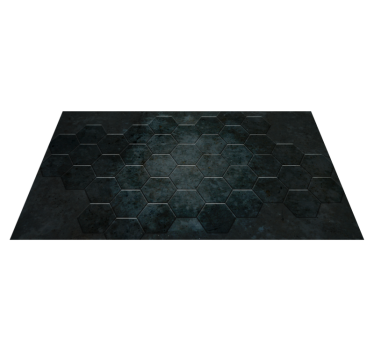 Alfombra vinílica hidráulica patrón hexagonal - TenVinilo