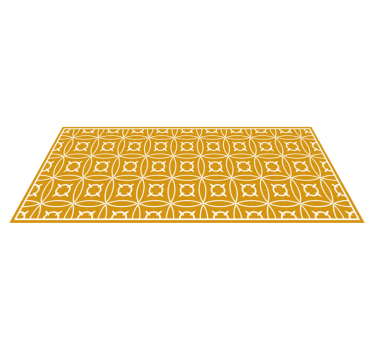 Alfombras vinílica mosaico azulejos dorados - TenVinilo
