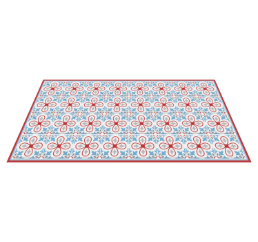 Alfombra vinílica hidráulica inspiración floral - TenVinilo