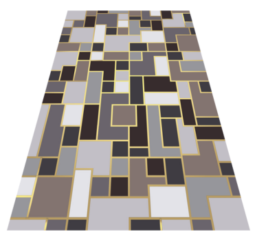 Alfombra vinilo mosaico rectángulos grises - TenVinilo