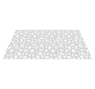 Alfombra vinílica textura de piedras blancas - TenVinilo