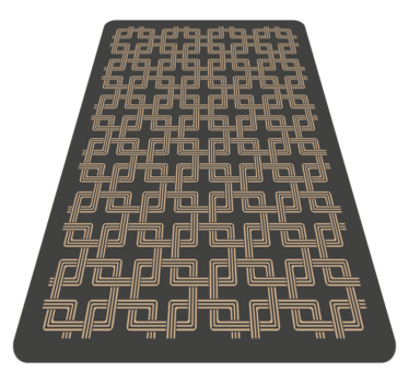 Alfombra vinílica mosaico cuadrados encadenados - TenVinilo