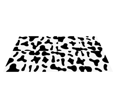 Alfombra de vinilo animal print Azulejos de vaca blanca - TenVinilo