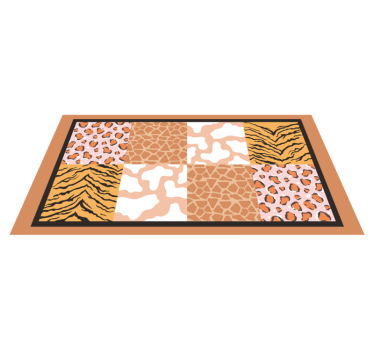 Alfombra vinilo azulejos estampados animales - TenVinilo