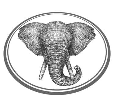 Alfombra vinilo animales de elefante gris - TenVinilo